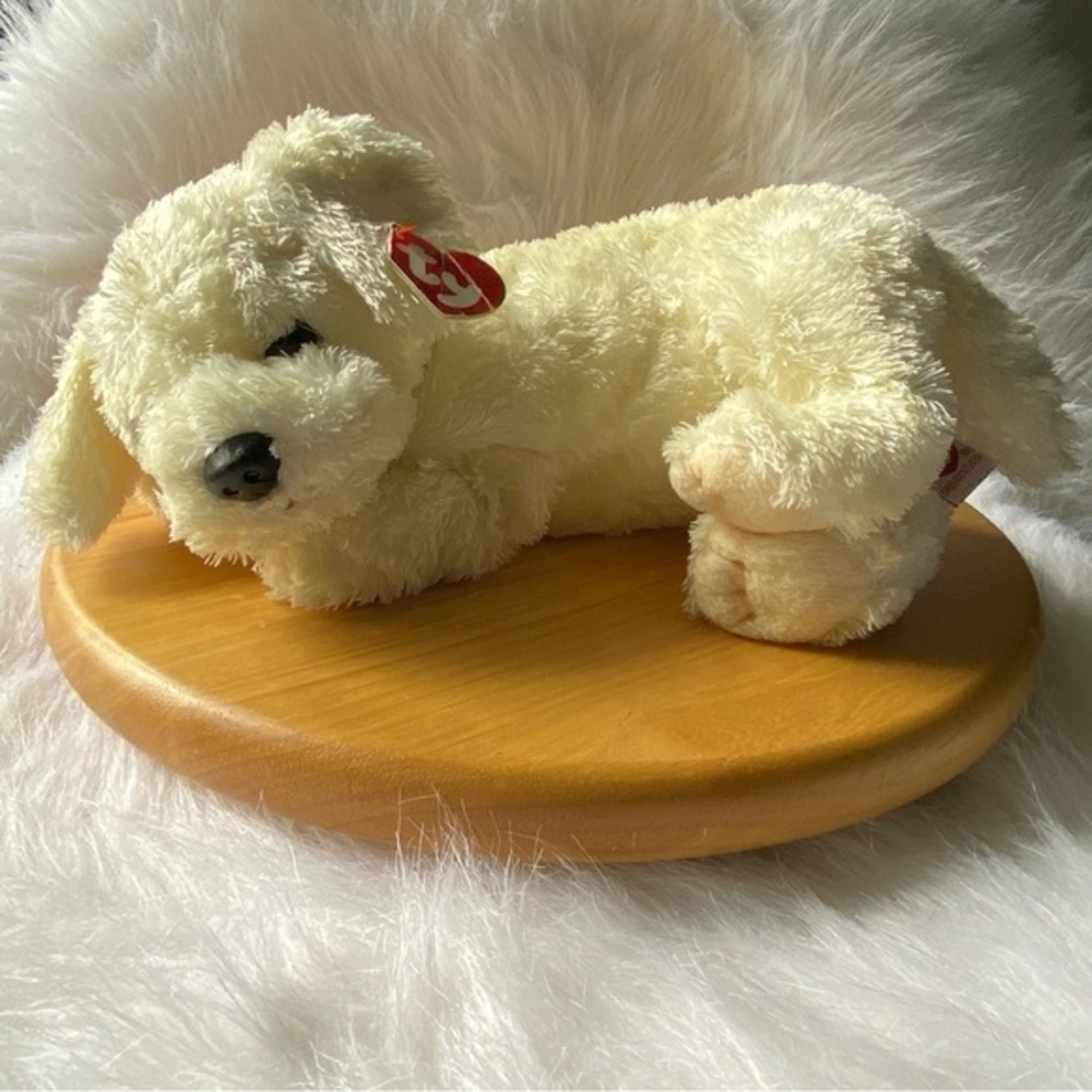 Ty Dog With Collar Offβ White Color 11-12β Has Beans In Feet Stuffed Animβ¦